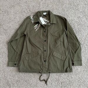 Tavik Jacket Womens Size XS Join Forces Embroidered Chore Army Green